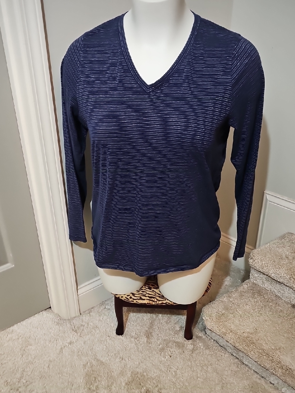 Sonoma Navy Striped Everyday Shirt